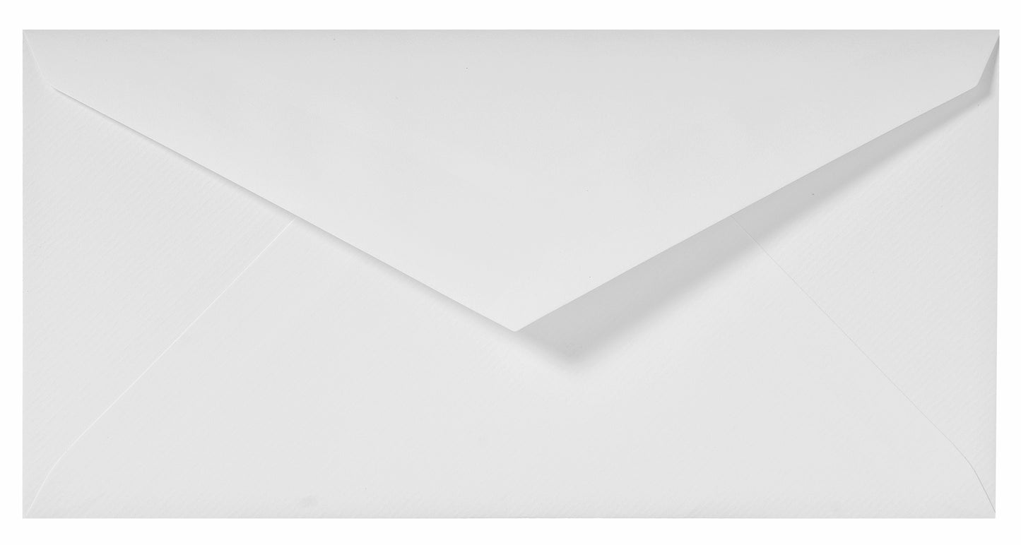Envelop Lalo bank DL 110x220 gevergeerd wit, gegomd - 2