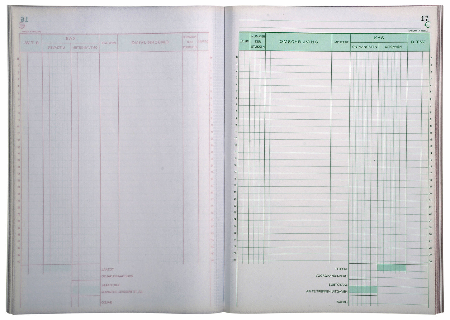 Kasboek Exacompta Dupli 50 Bladen, 2 Exemplaren per Pagina - 2