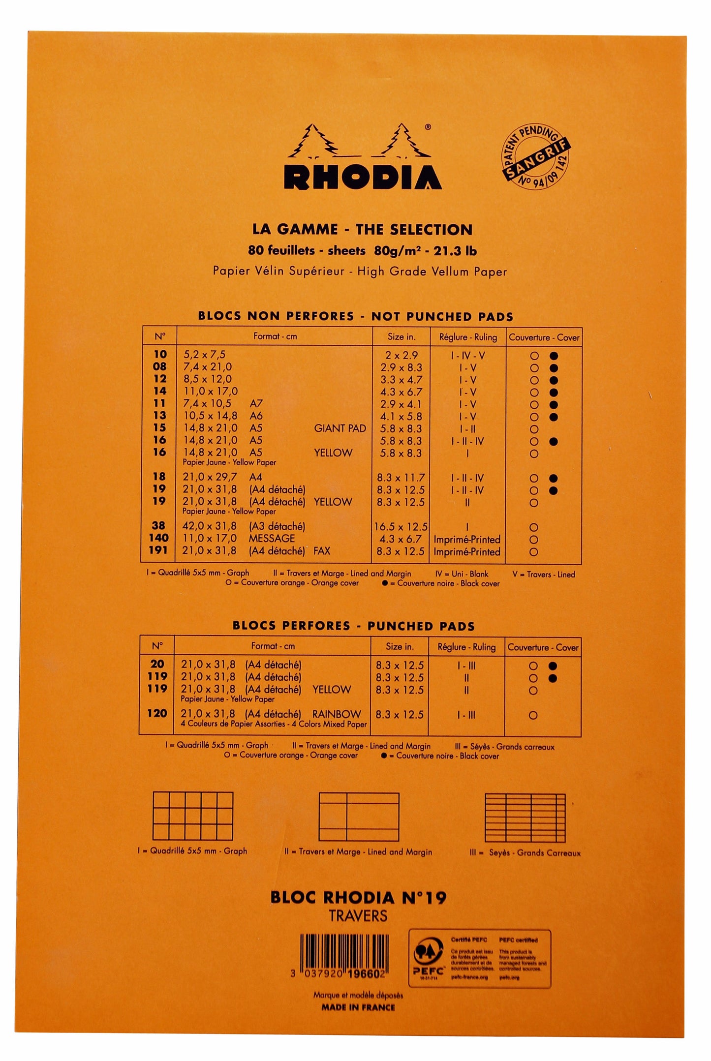 Schrijfblok Rhodia A4 gelijnd 80 vel 80 g geel - 2