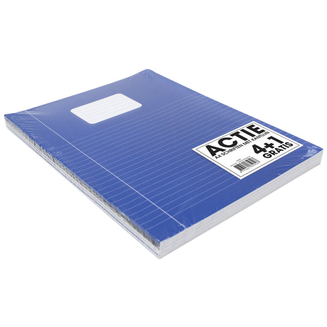 Verhaak Basic A4 Lijnschrift 80 pagina's met 60 g/m² papier, 5 stuks - 2