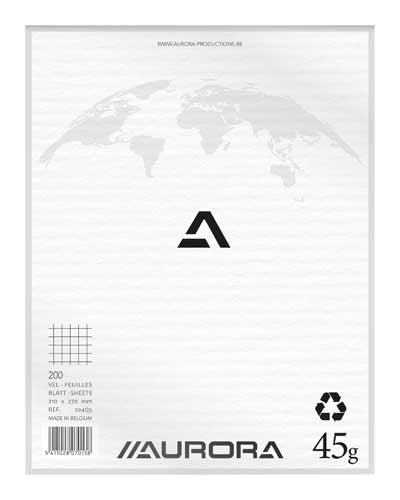 Kladblok Aurora 210x270 mm ruit 5x5 mm 200 vel 45 g