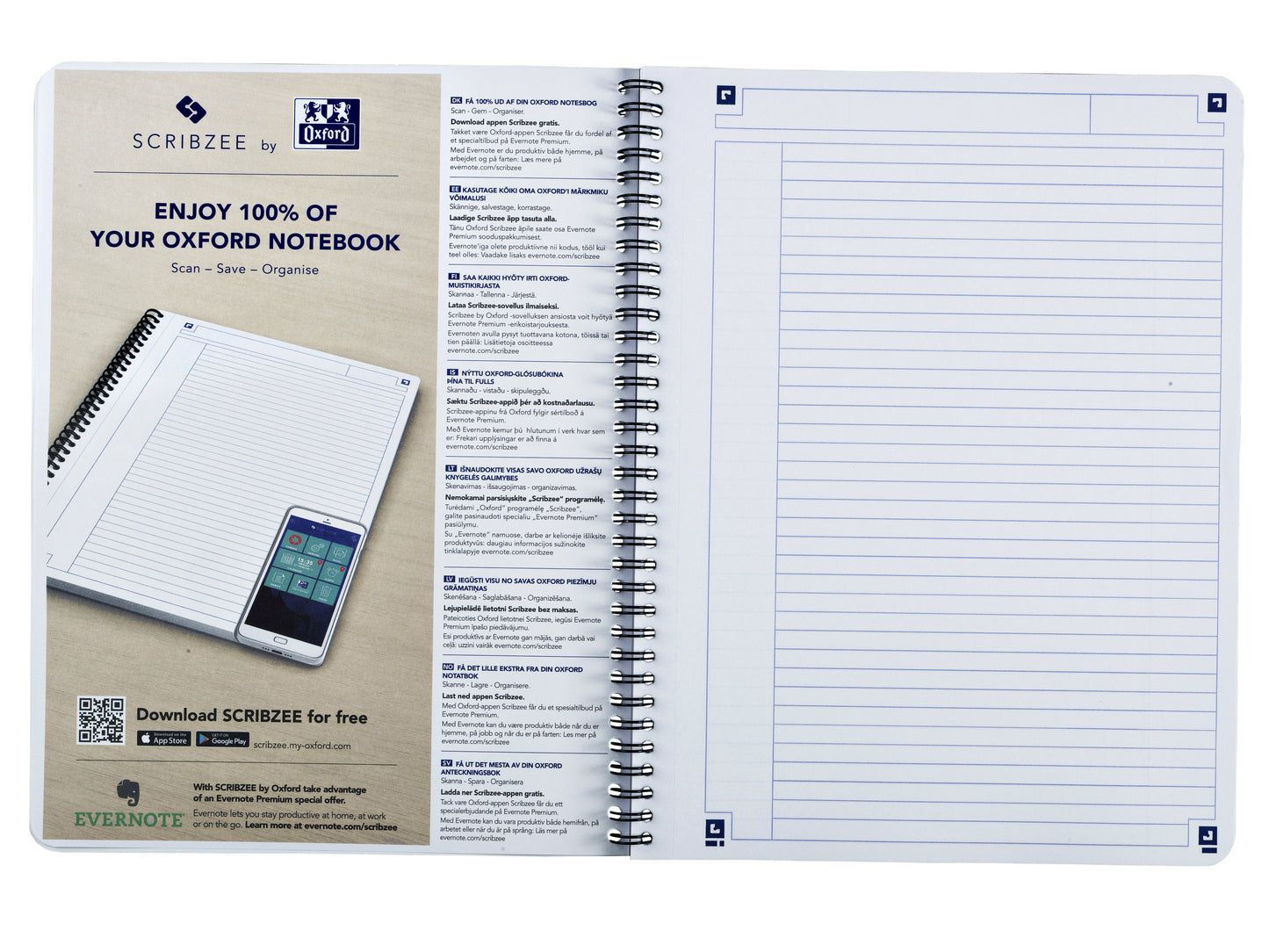 Oxf Touch A5 Spiraalblok gelijnd 140 pagina’s - 3