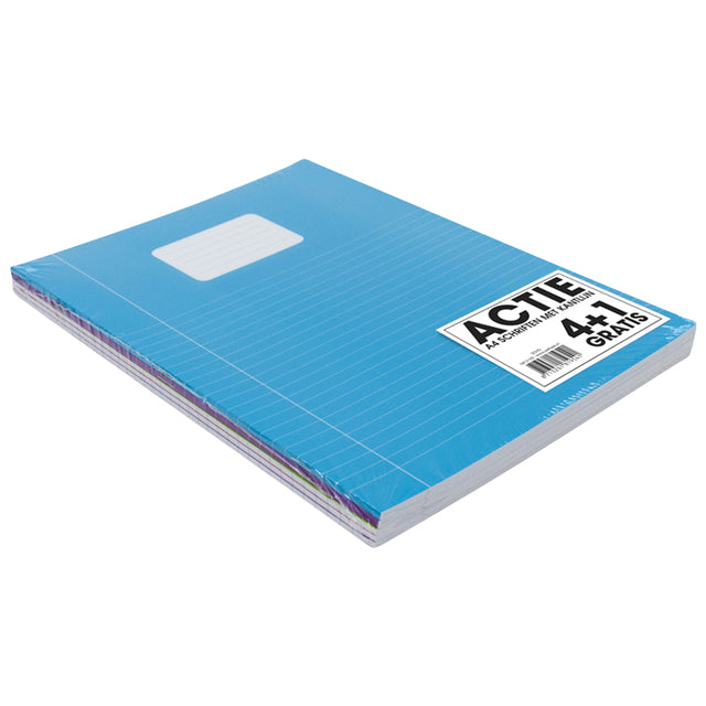 Verhaak Trend A4 Lijn Schrift 80 Pag 60g 5 Stuks - 2