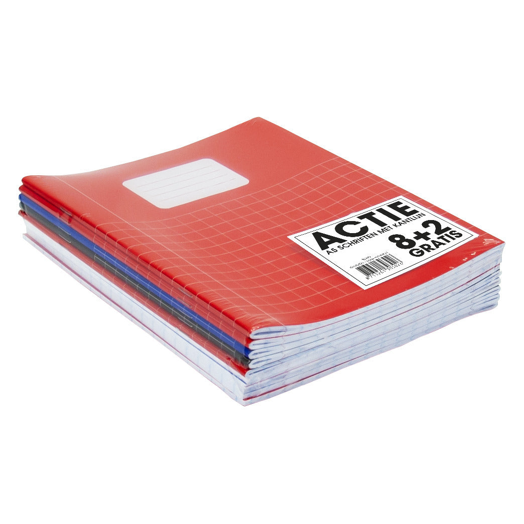 Verhaak Basic A5 Ruit Schrift 10x10mm 80 Pag 60g Assorti