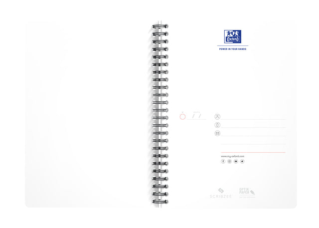 Spiraalblok Oxf Essentials A5 gelijnd 180 vel 80 g - 12