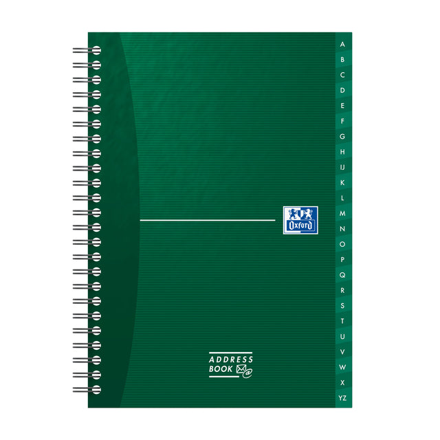 Adresboek Oxford Office Essentials dsp A5 72v assorti kleuren - 2