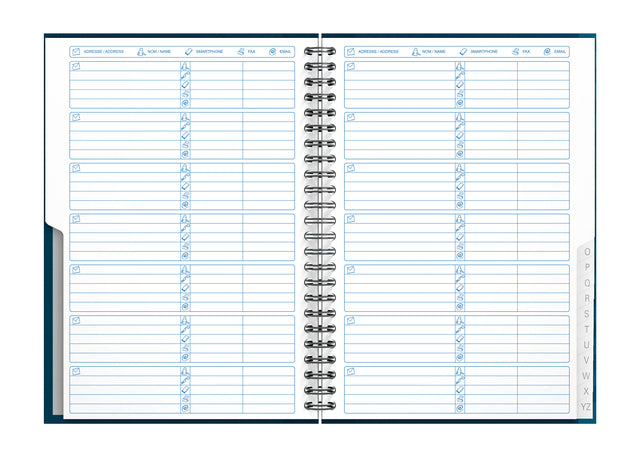 Adresboek Oxford Office Essentials dsp A5 72v assorti kleuren - 6