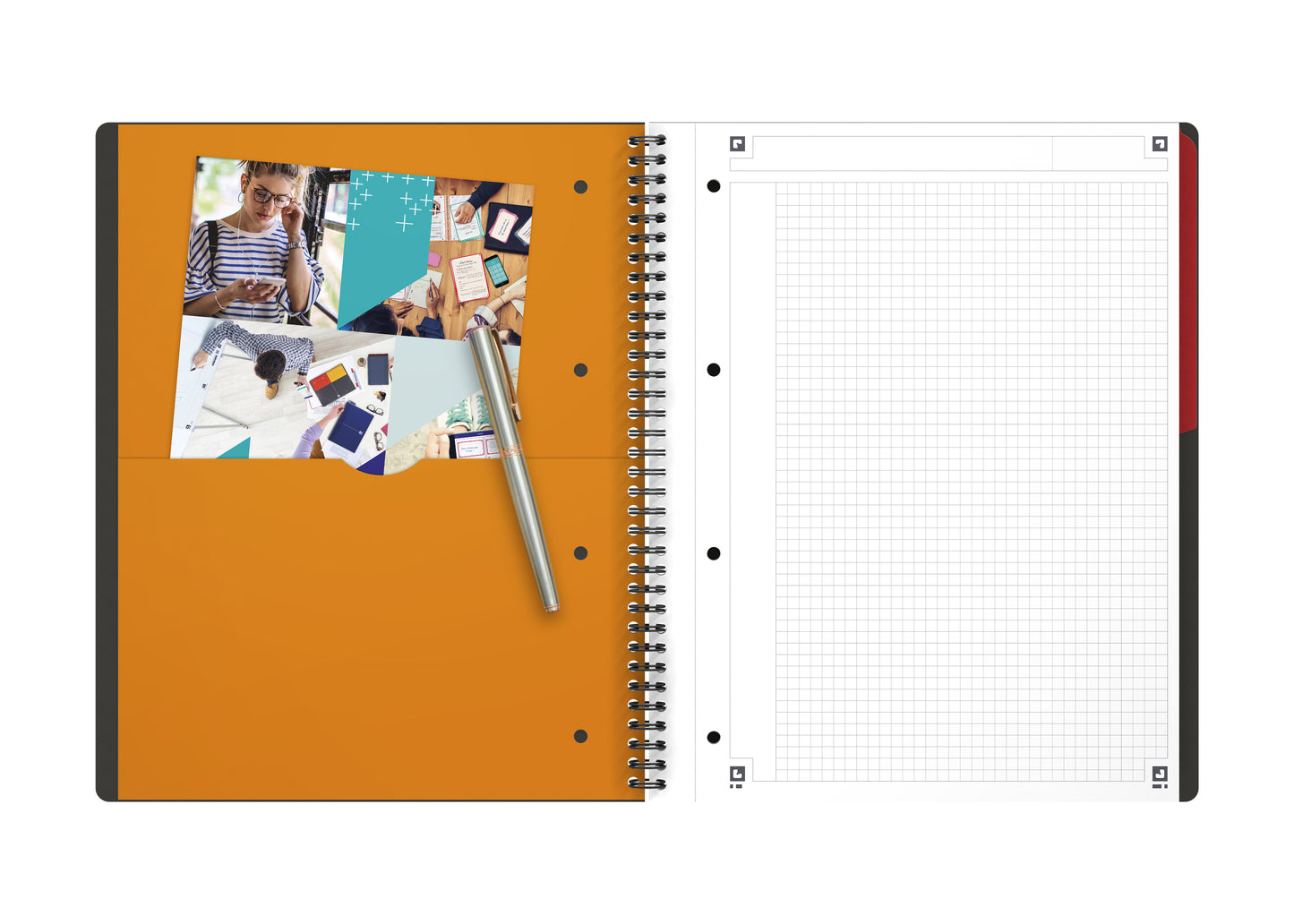 Spiraalblok Oxford International Activebook A4+ 80 vellen - 4