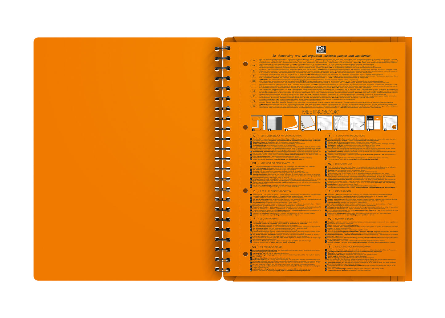 Oxford International Meetingbook A4+ Dubbelspiraal 80g Papier - 2