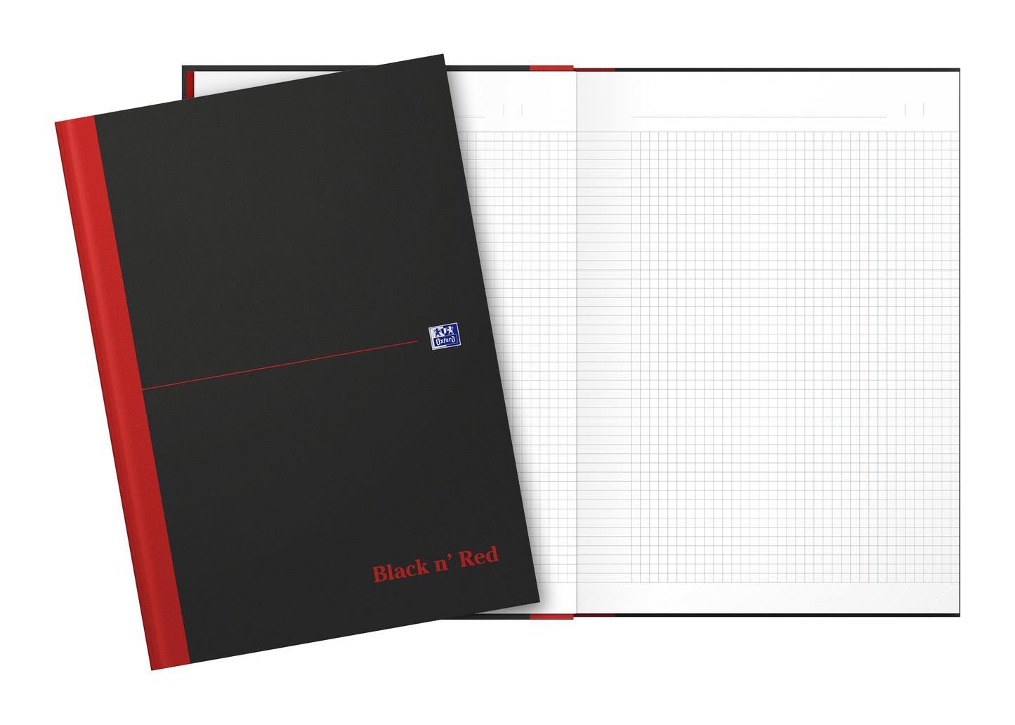 Oxford Black n' Red A4 Notitieboek 96vel Ruit 5mm - 2