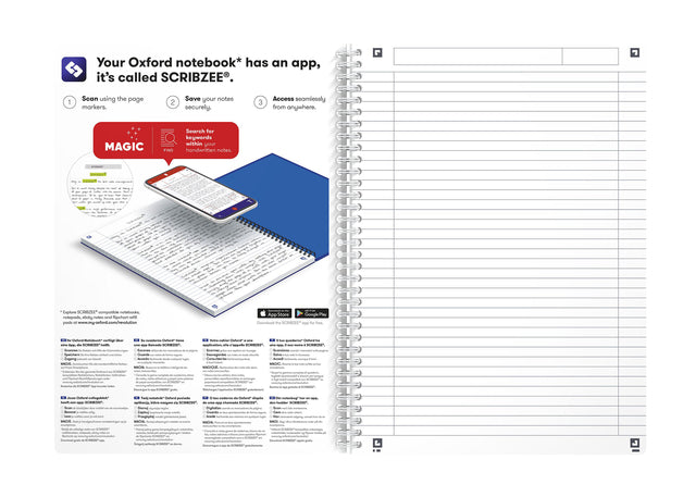 Oxford MyColours Spiraalblok A4 90vel assorti met Optik Paper - 8