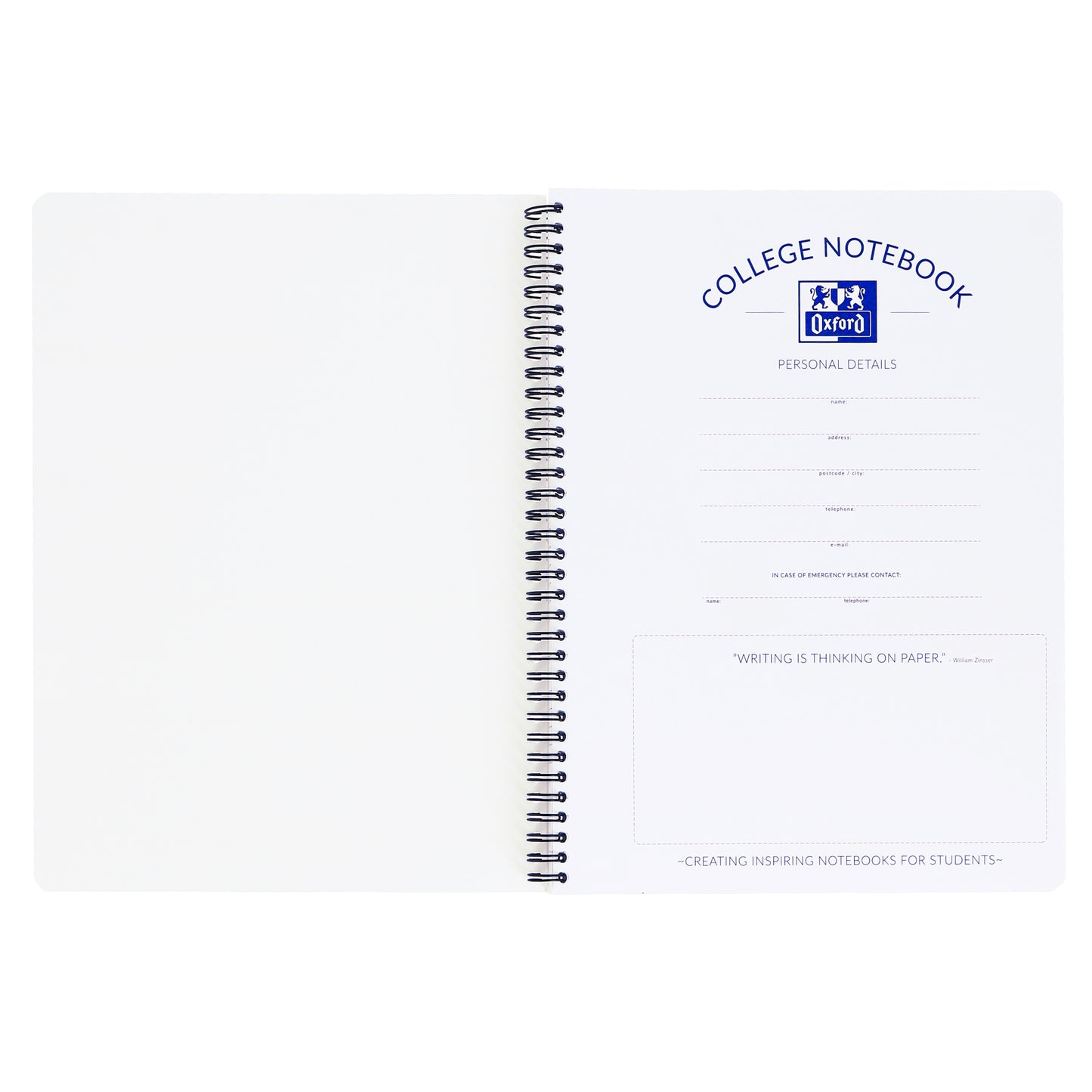 Oxford School A4+ collegeblok gelijnd 160 pagina's 80g, assorti - 6