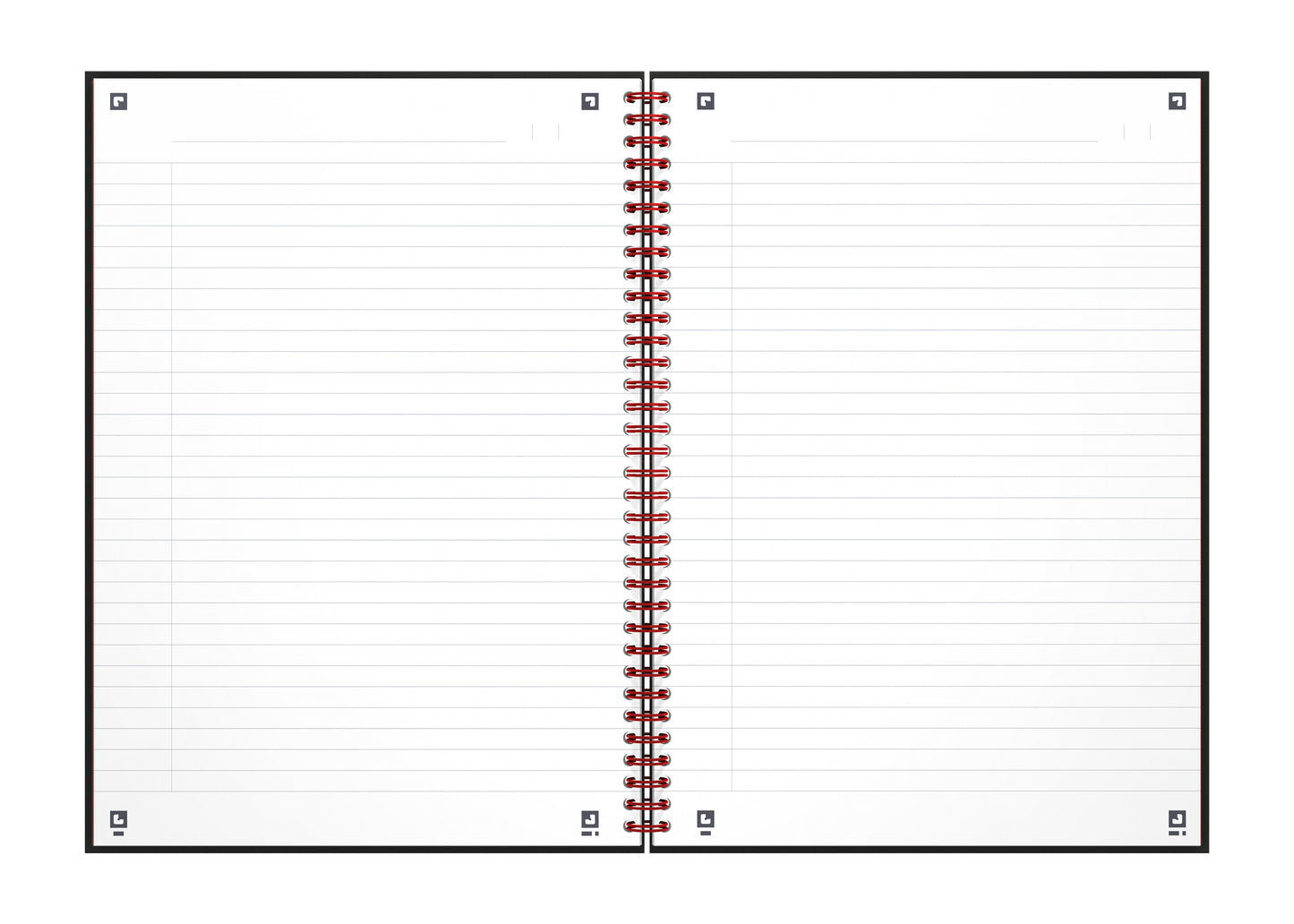 Spiraalnotitieboek Oxf Black n' Red A4 140 blad 80 g/m² - 2