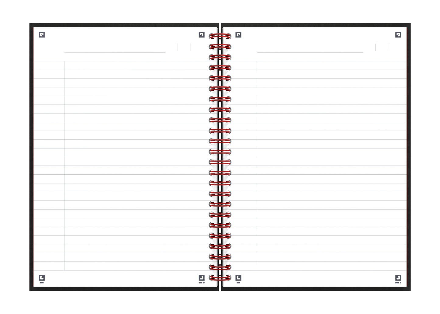 Oxford Black & Red Spiraalnotitieboek A5 70 pagina's 80g - 2