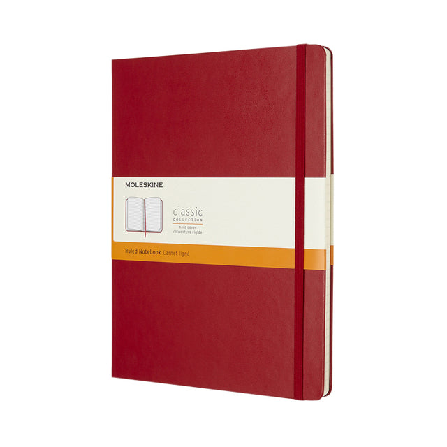 Notitieboek Moleskine XL 190x250mm rood hardcover