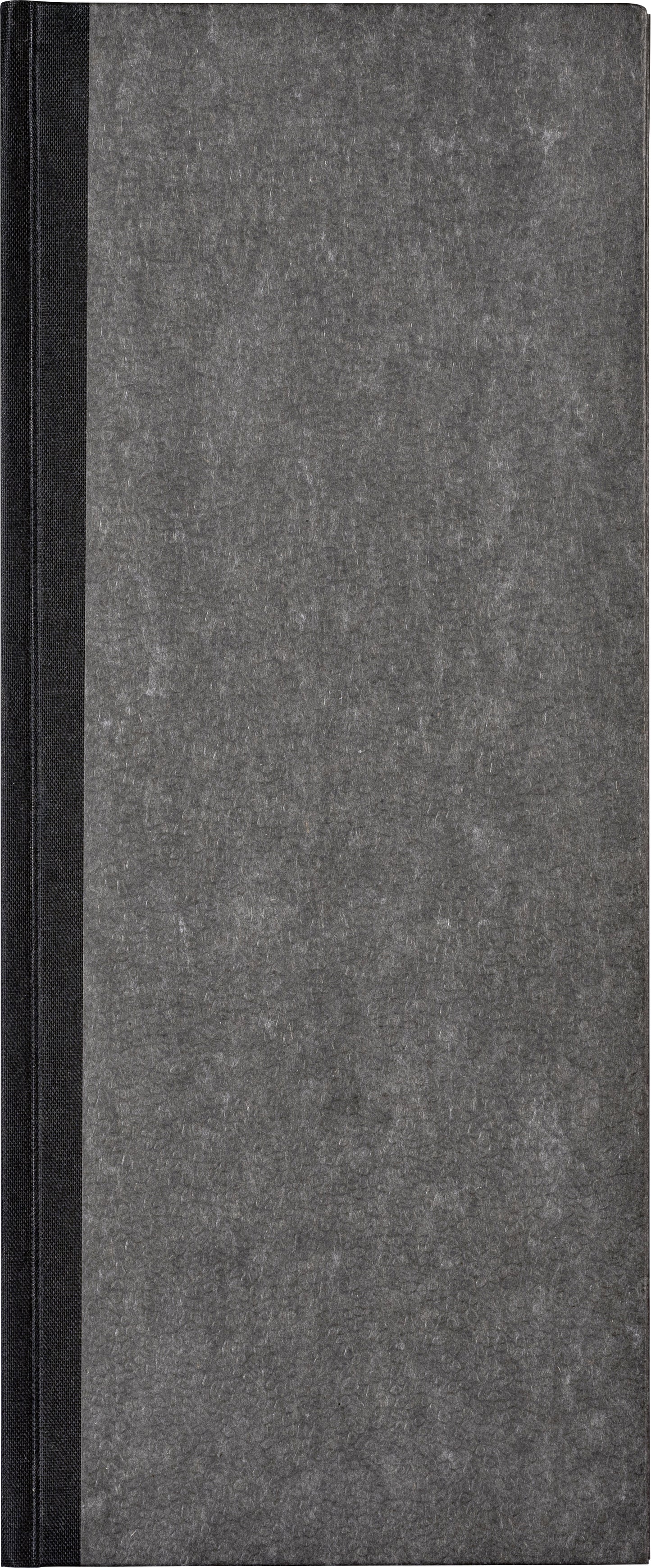 Notitieboek 135x330mm gelinieerd 192 pagina’s grijs
