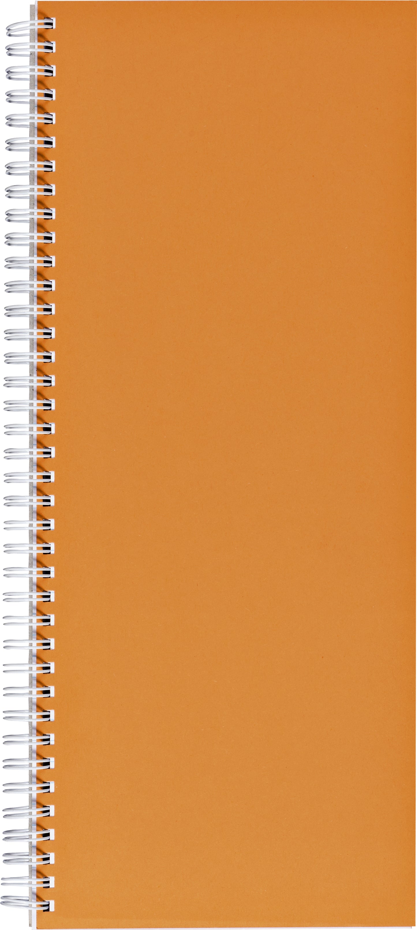 Notitieboek 135x330mm gelinieerd 160 pagina’s spiraal oranje