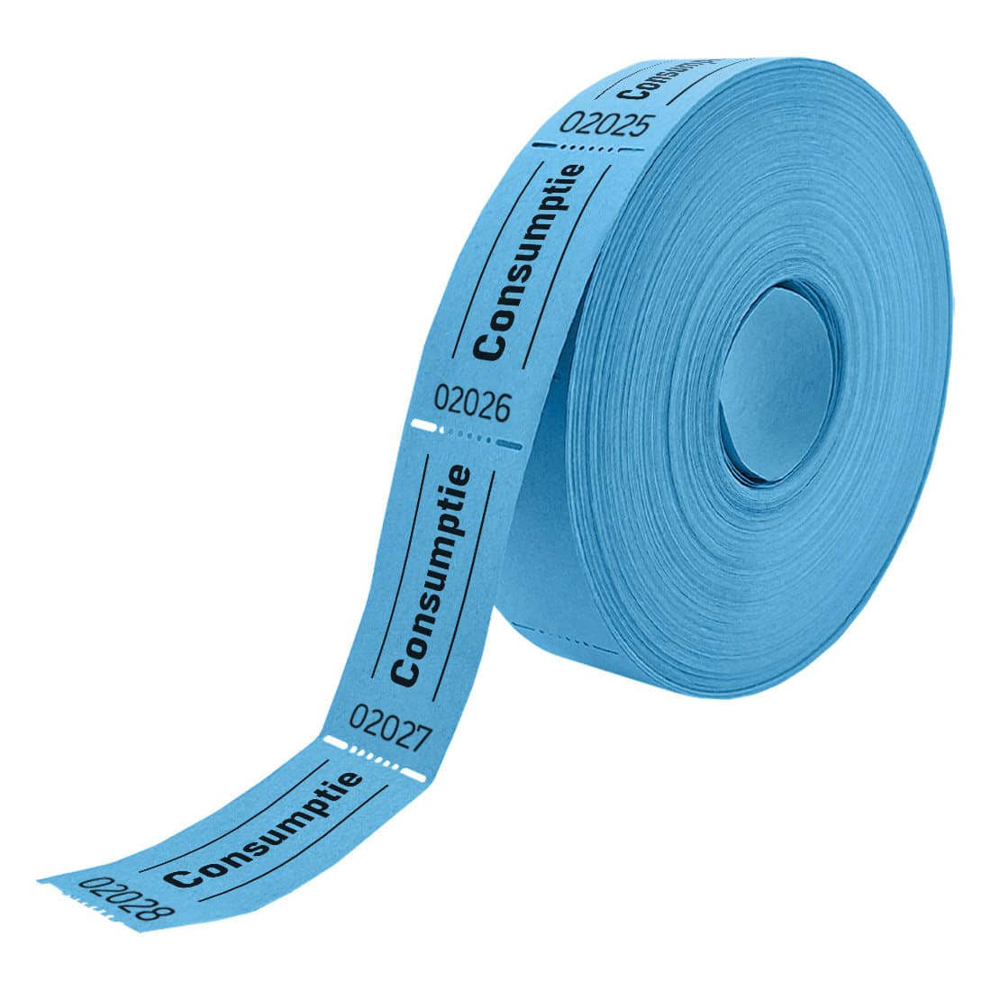 Dubbele Consumptiebon Combicraft 57x30mm, Blauw, 2-zijdig