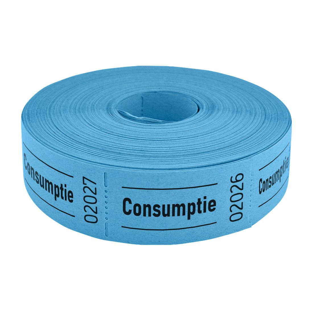 Dubbele Consumptiebon Combicraft 57x30mm, Blauw, 2-zijdig - 3