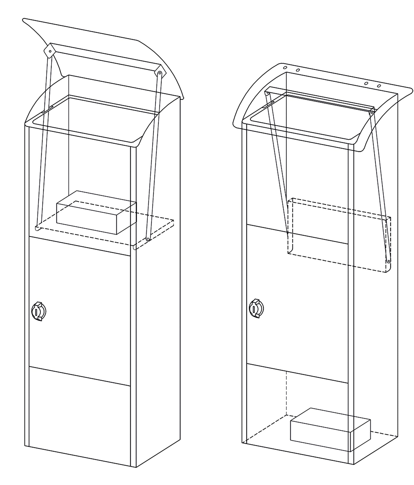 Dropbox Helsinki voor Postpakketten, 39x24x105cm - 5