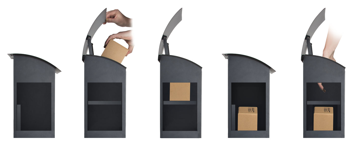 Perel Malmo Dropbox voor Postpakketten, 36x26x50.5cm - 5