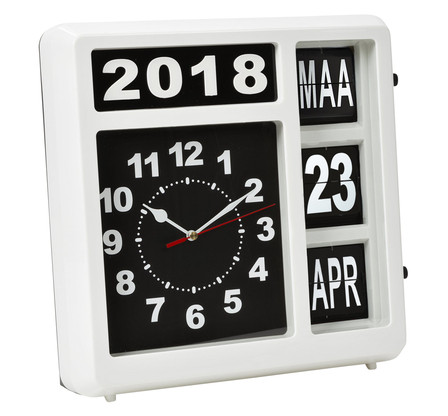 Wandklok Perel Flipover met Kalender, 31 cm - 3