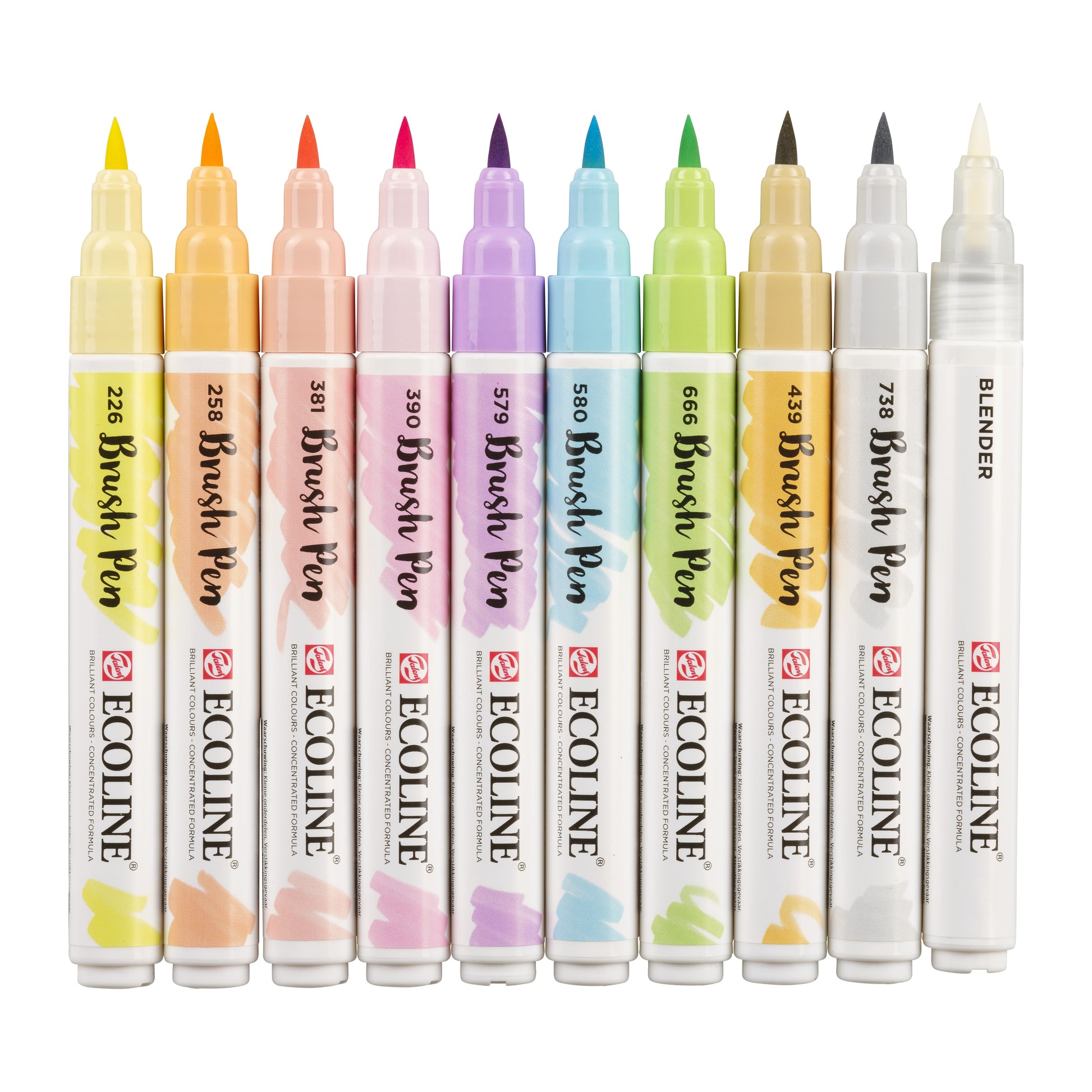 Talens Ecoline Pastel Brush Pen Set 10 kleuren - 2