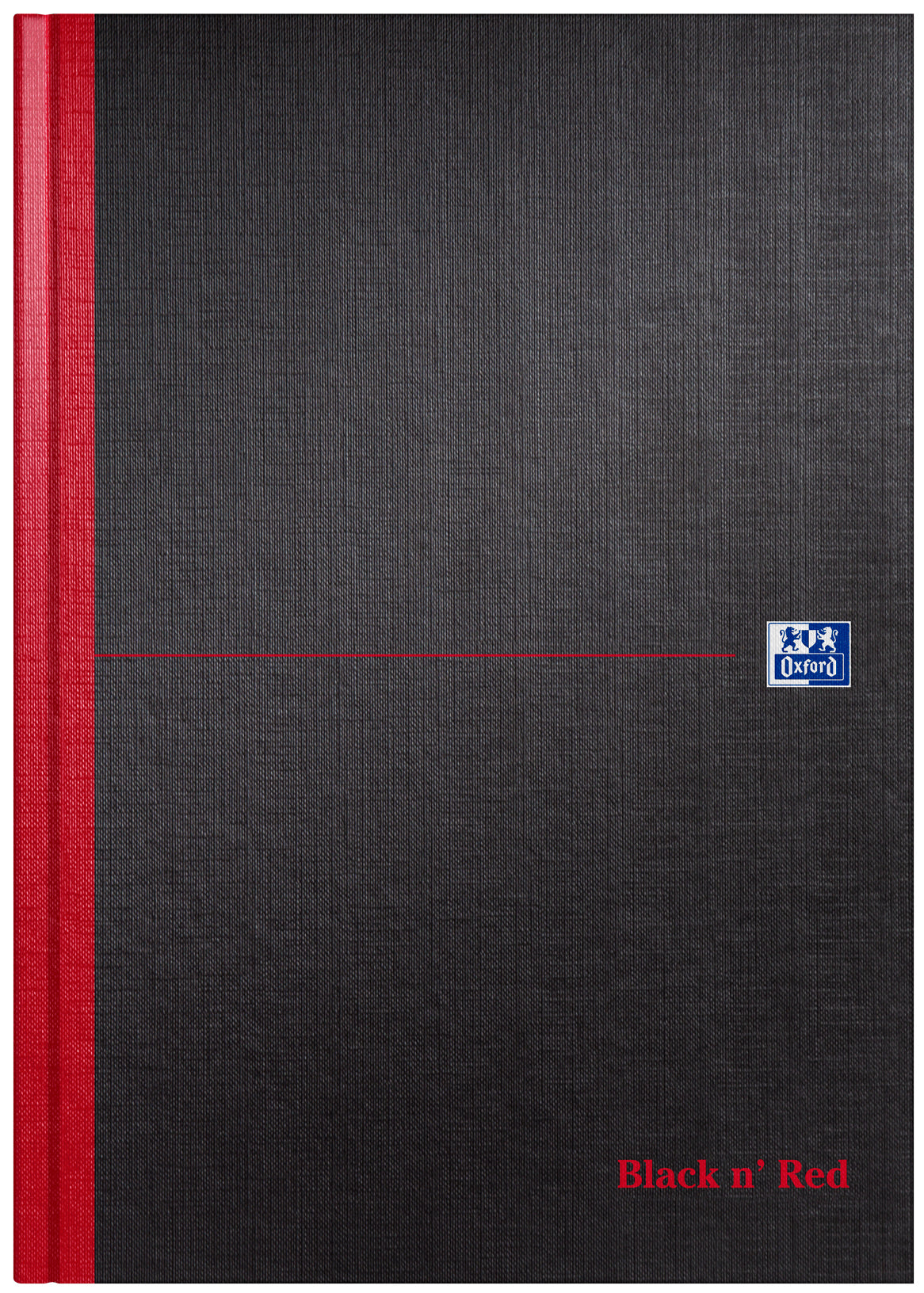 Oxford Black n' Red A4 notitieboek 96 blanco pagina's, stevige kaft
