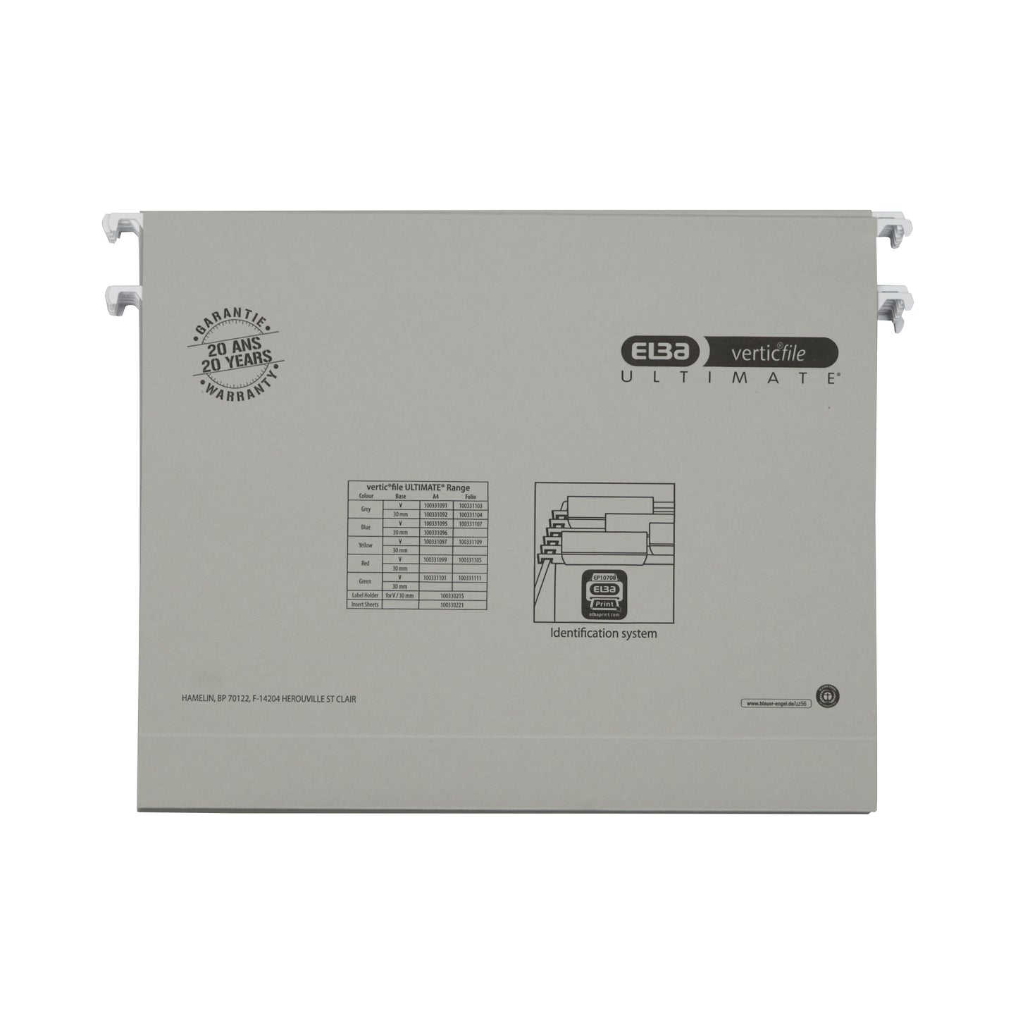 Hangmap Elba Verticfile Ultimate A4 V-bodem 10st Grijs - 2