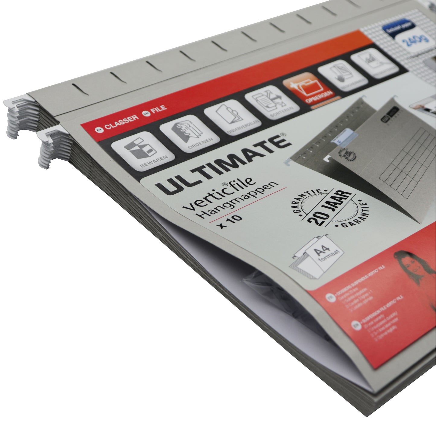Hangmap Elba Verticfile Ultimate A4 V-bodem 10st Grijs - 4