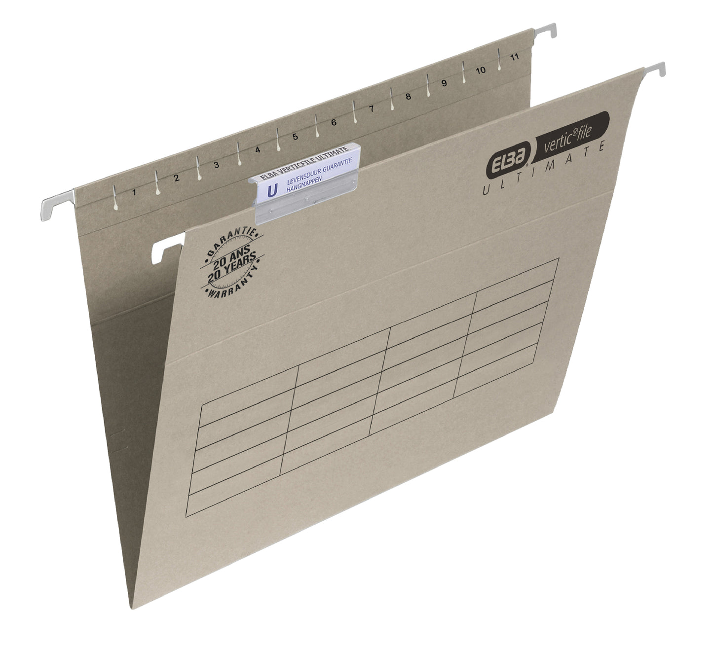Elba Verticfile ULTIMATE FO Hangmap, 365mm, Grijs, 10 stuks