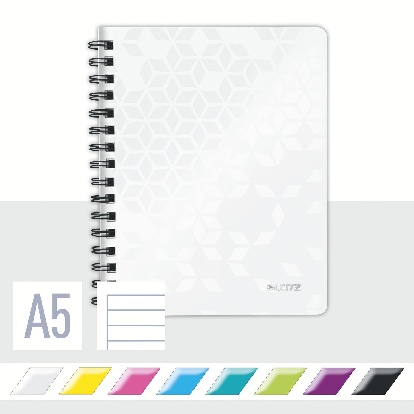 Leitz WOW A5 Notitieboek Spiraal PP Wit - 2