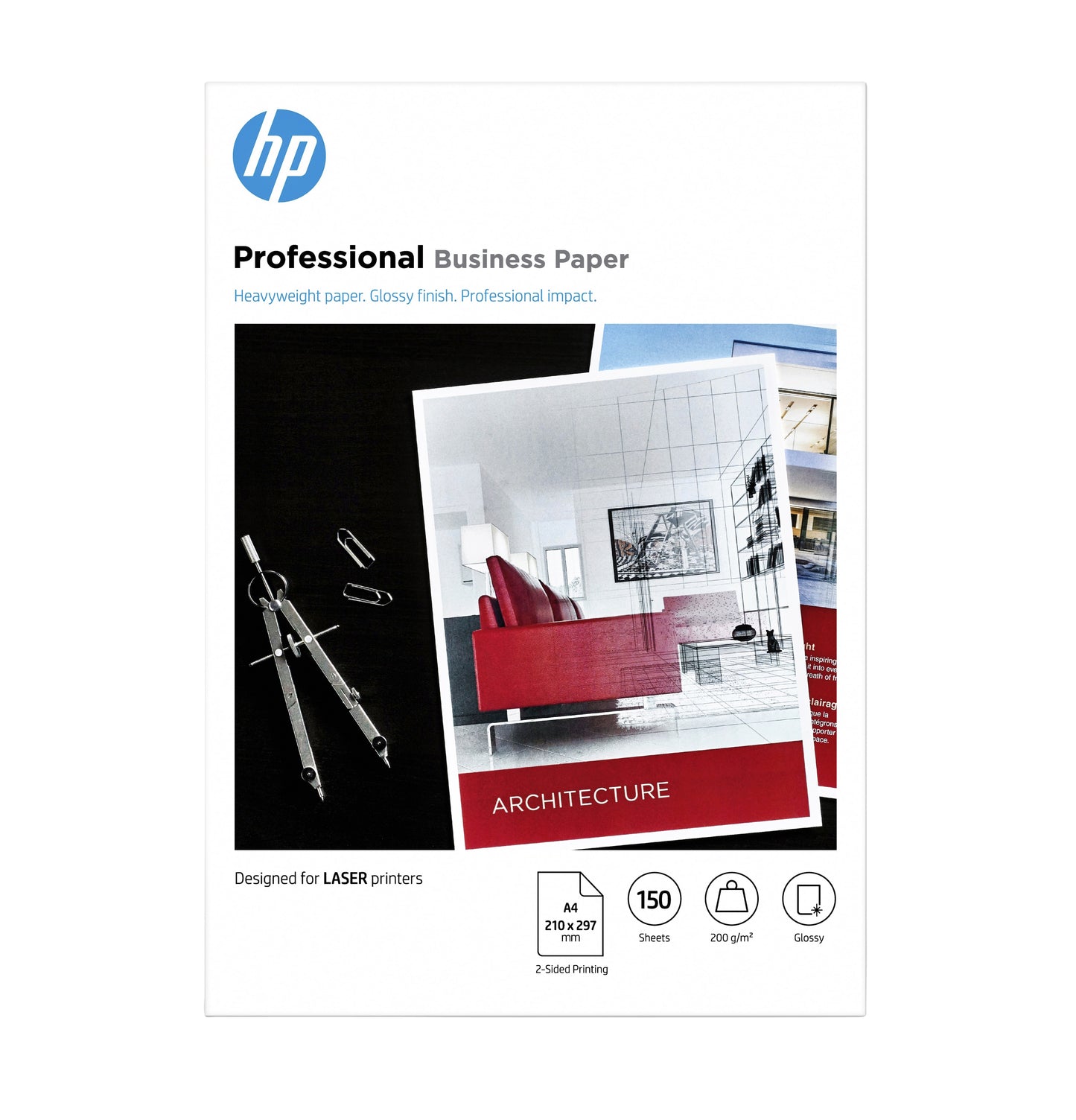 HP 7MV83A Laser Fotopapier A4 200g Glans - 2