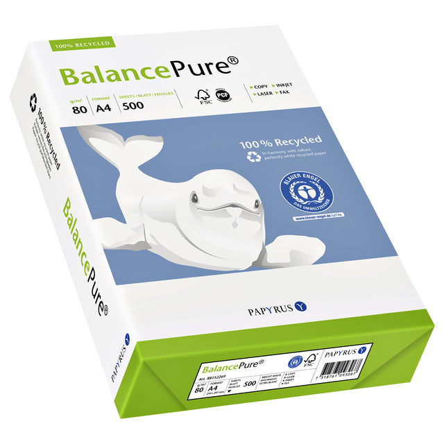 Balance Pure A4 80g Wit Gerecycled Ongestreken Kantoorpapier - 2