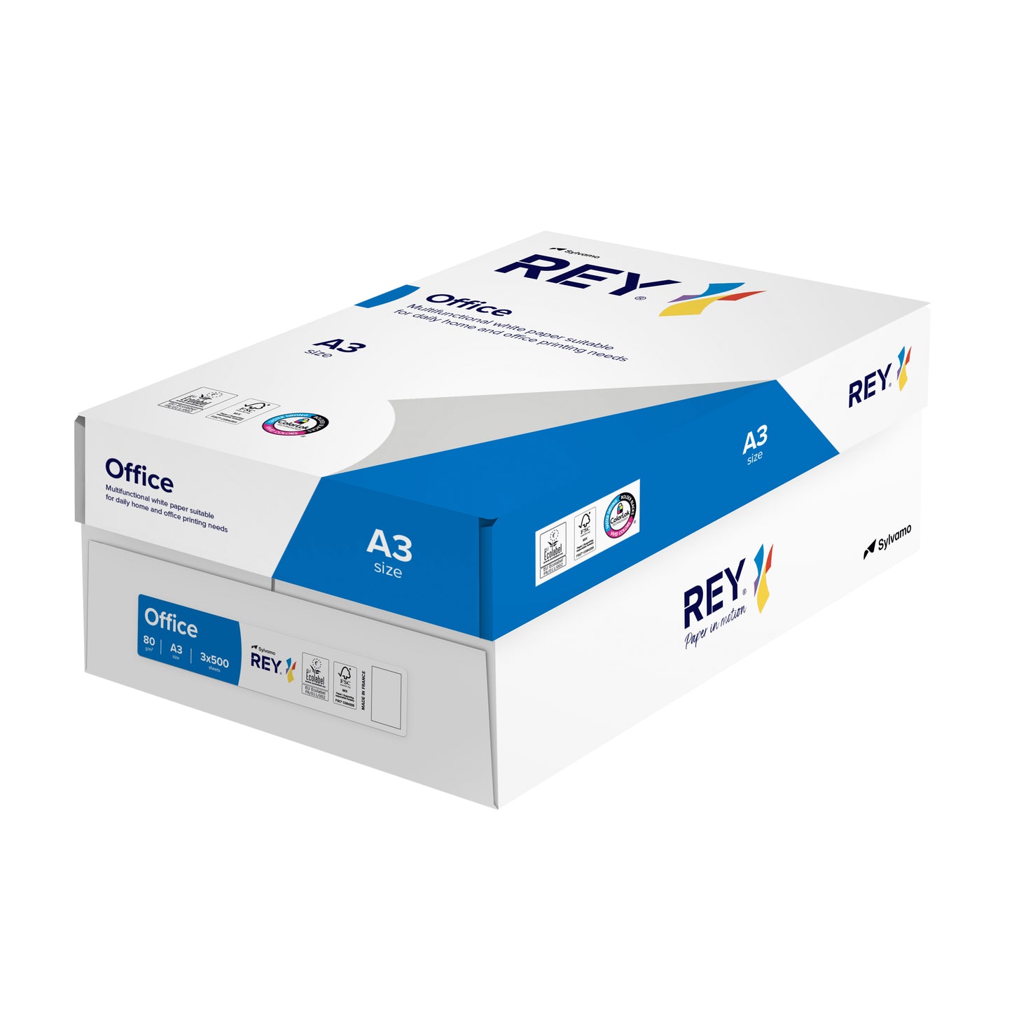 Kopieerpapier Rey Office A3 80g Wit - 4