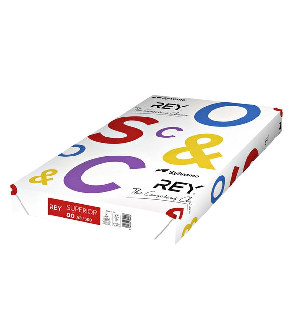 Kopieerpapier Rey Superior A3 80gr Wit