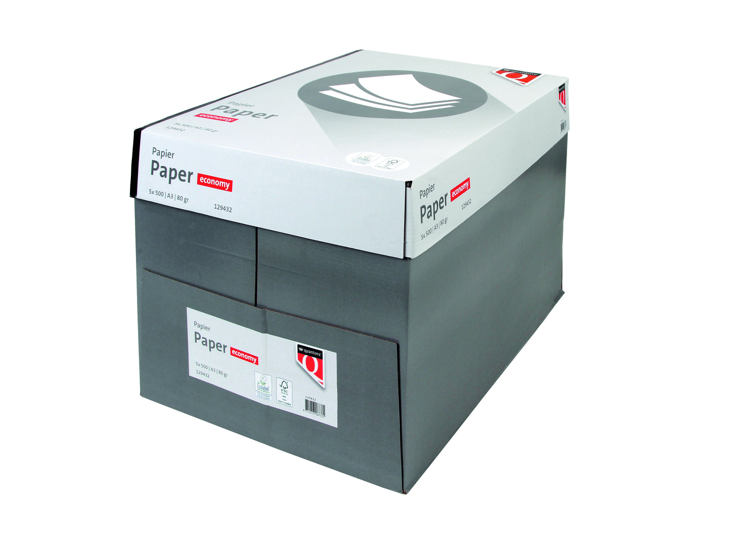 Kopieerpapier Quantore Economy A3 80g, breed formaat - 3