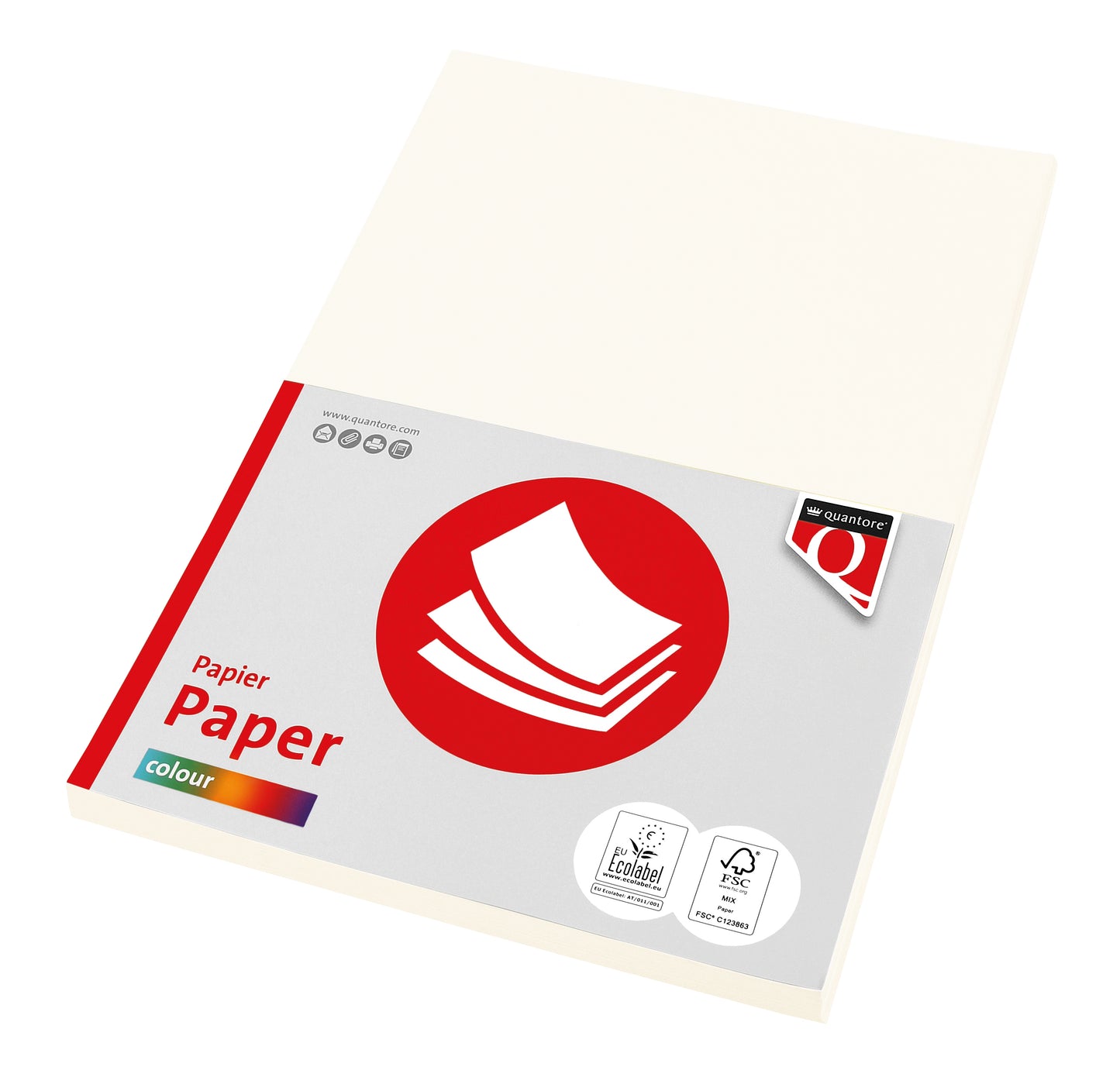Kopieerpapier Quantore Col-100 A4 80gr roomwit