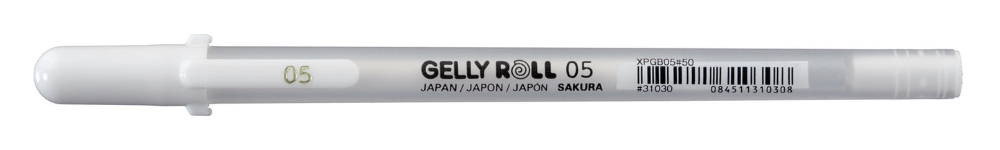 Sakura Gelly Roll Basic 0,3 mm witte gelpen voor donkere achtergronden