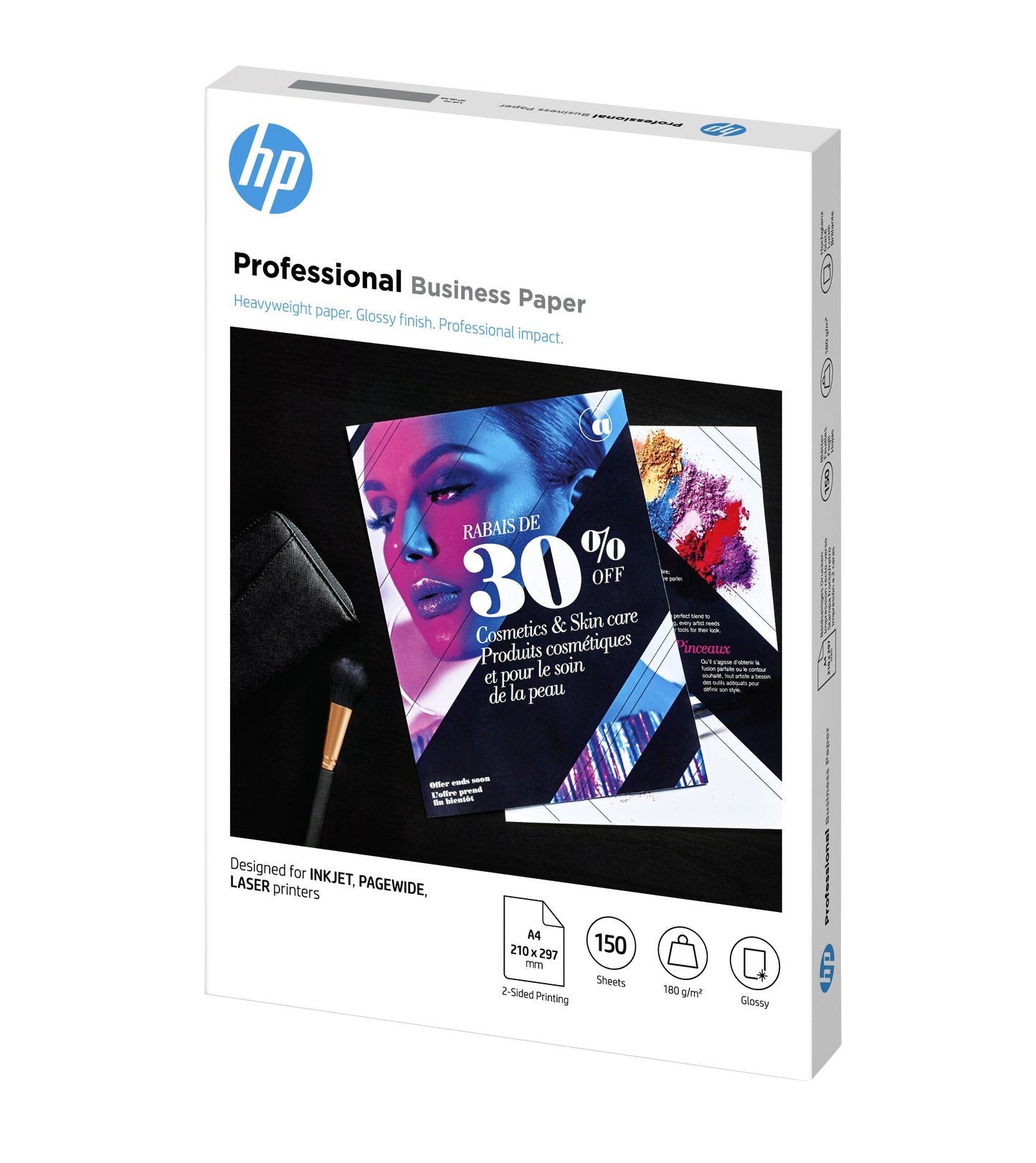 HP 3VK91A A4 laserfotopapier 180 g/m² glans