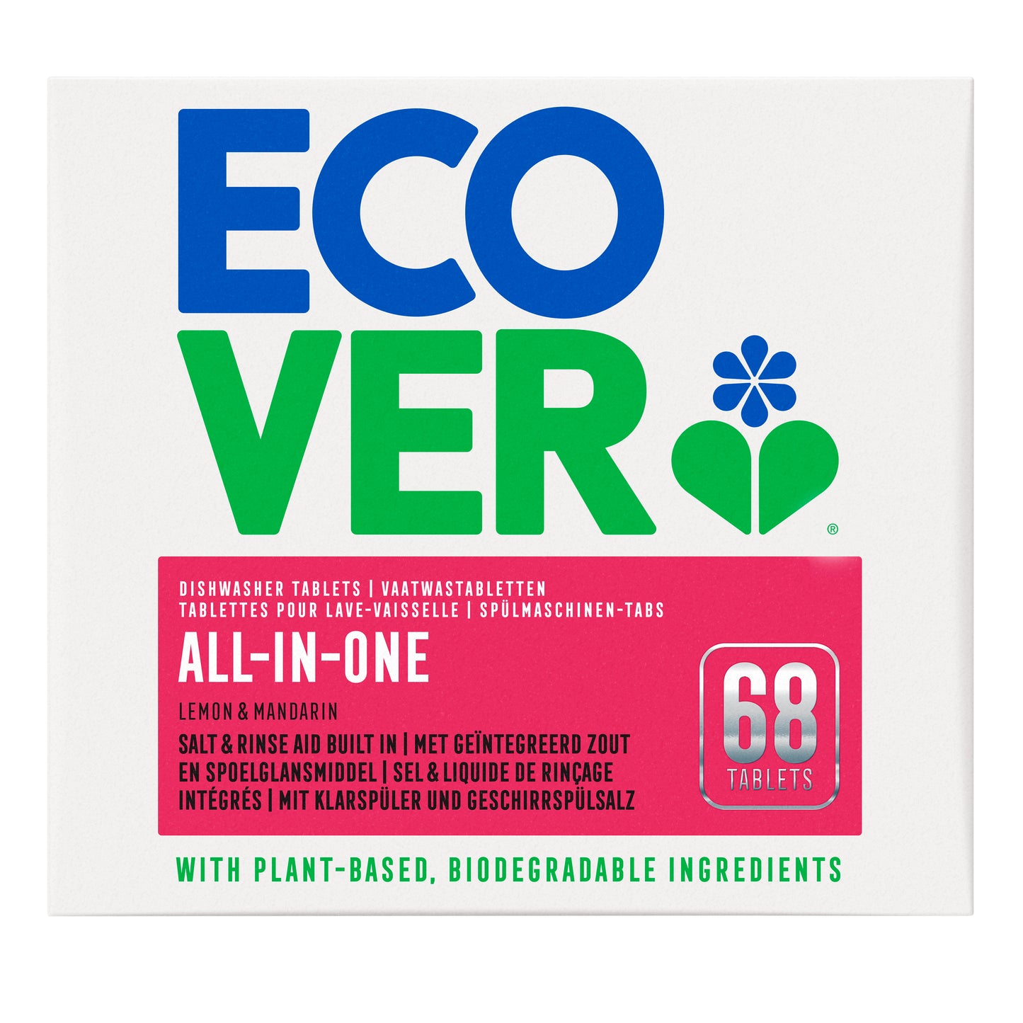 Vaatwastabletten Ecover All-In-One 68 stuks