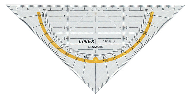 Linex Geodriehoek 1616G van Kristalhelder SAN