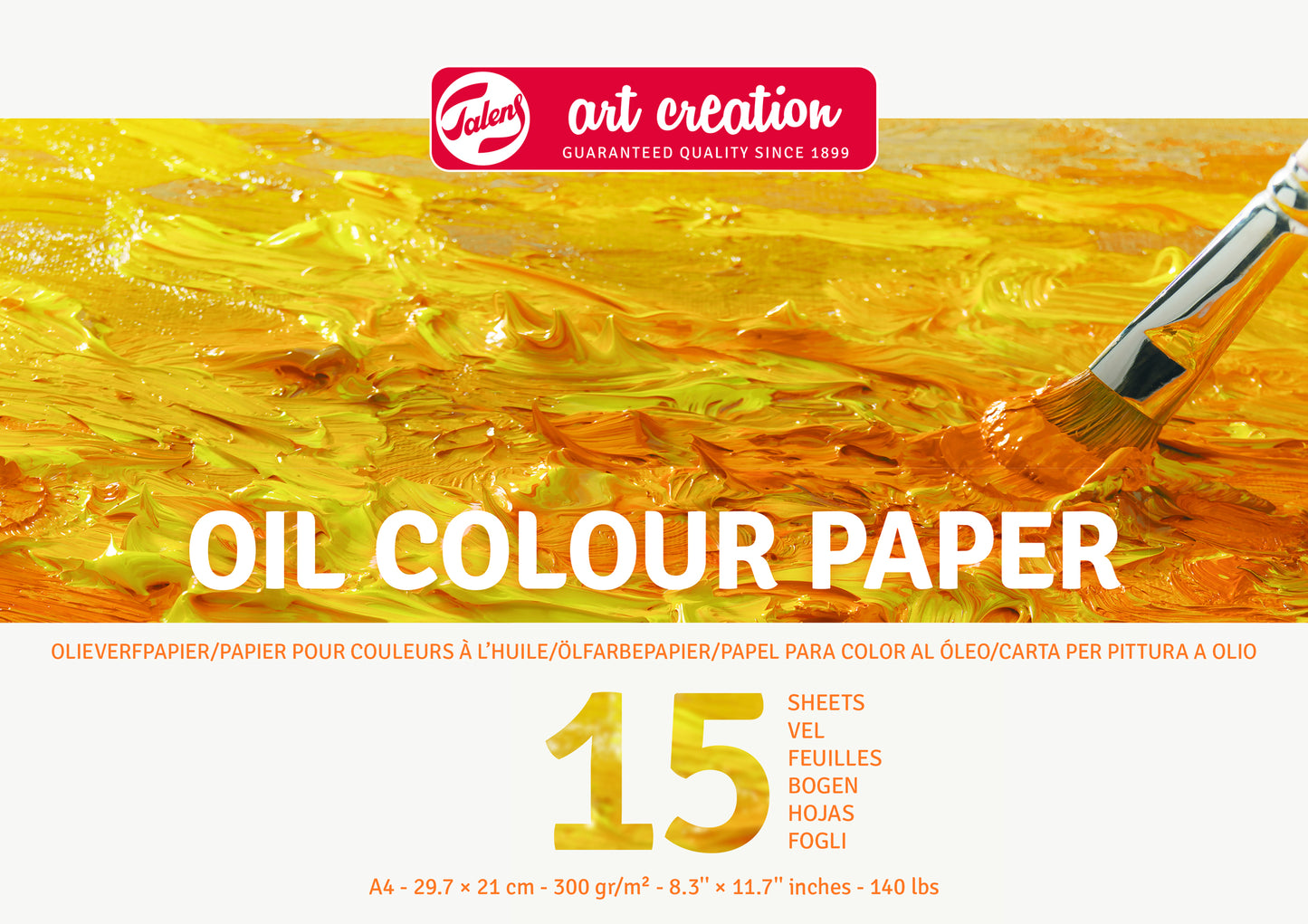Olieverf papier Talens Art Creation A4 300g, 15 vellen