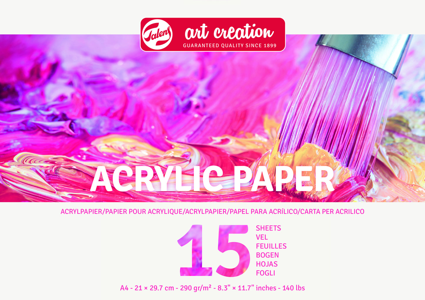 Acrylverfpapier Talens Art Creation A4, 15 Vel, 290 g/m²