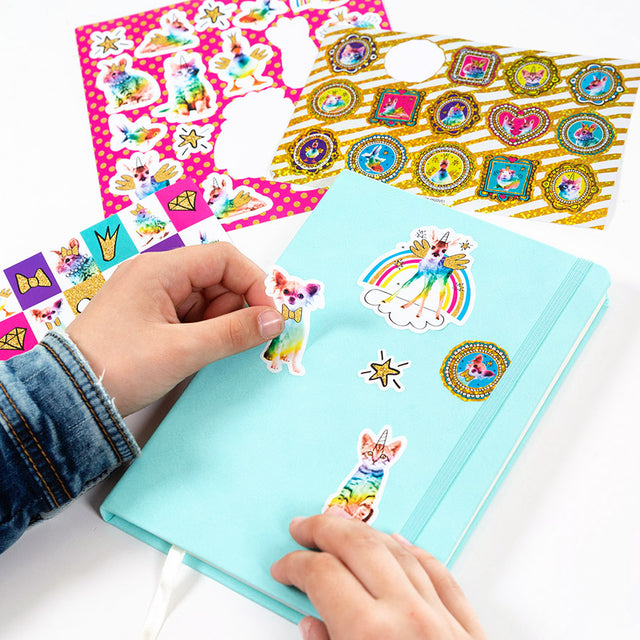 Totum Rainbow Pets Stickerset met 3 Vellen en Achtergrond - 4