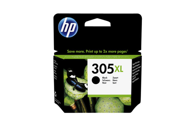 HP 305XL Zwarte Inktcartridge, hoge capaciteit, tot 240 pagina's