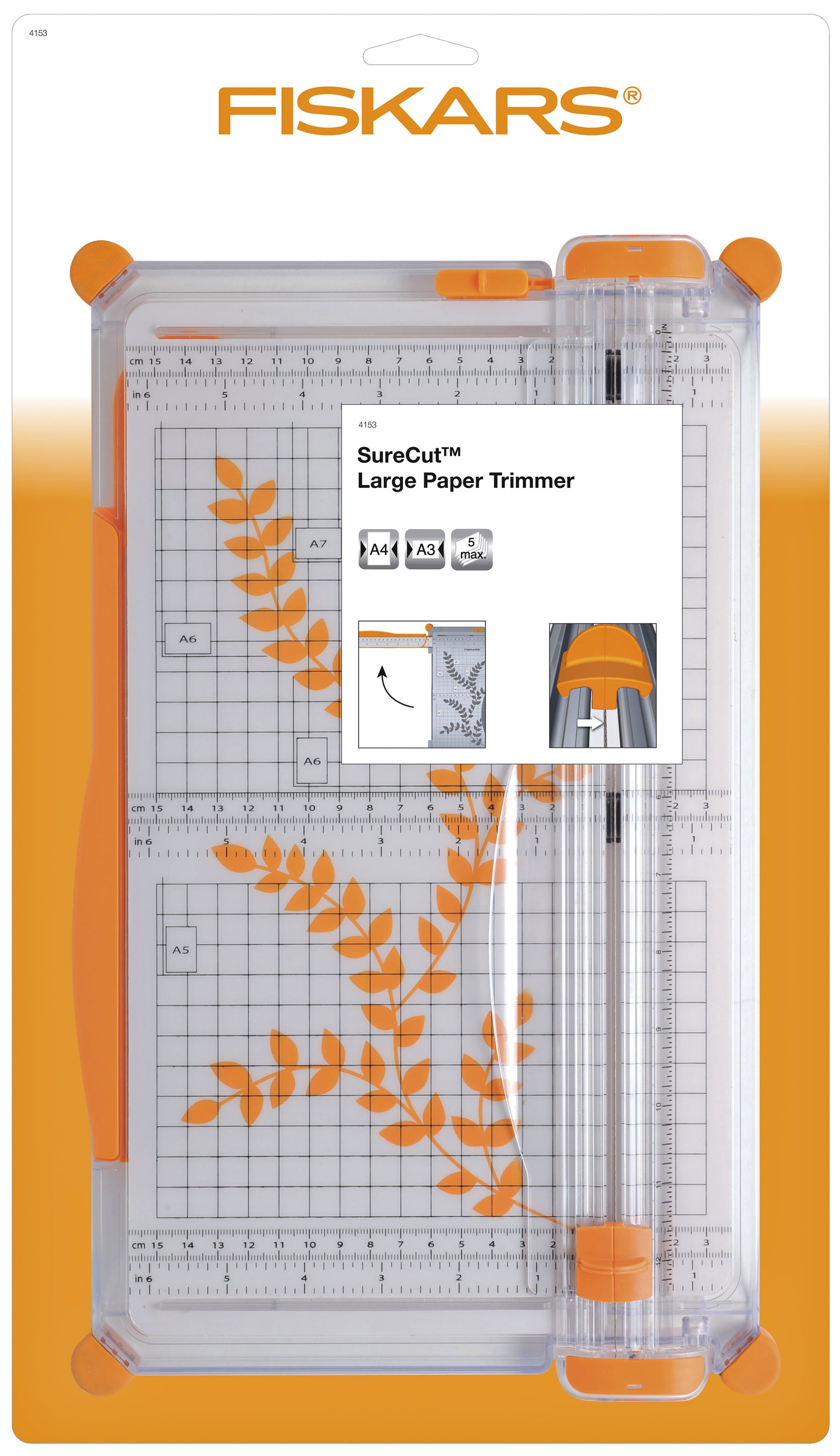 Fiskars draagbare A4+ rolsnijmachine met Triple Track systeem