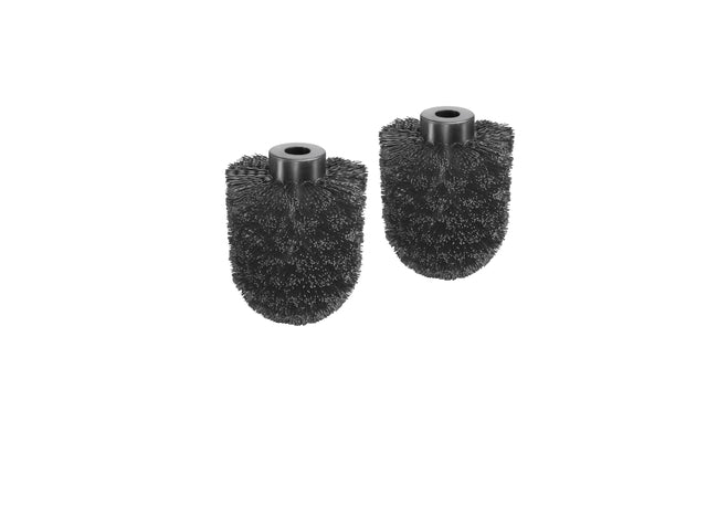 Toiletborstelkop BlackSatino zwart, 7cm diameter, met schroefdraad