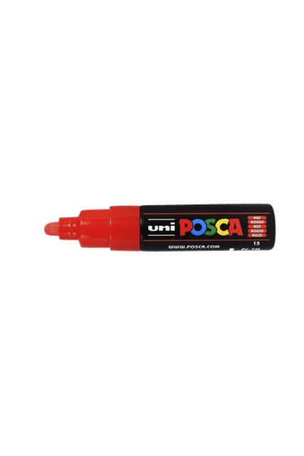Posca PC7M B Verfstift rood, diverse puntdiktes