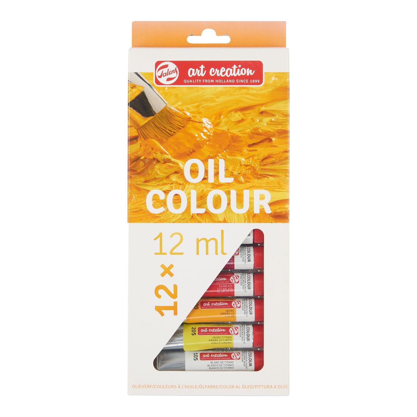 Talens TAC Set 12x 12ml olieverf, veelzijdig en langdurig mooi